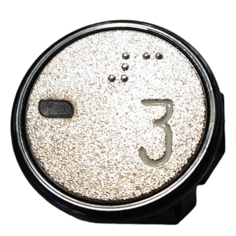 PULSADOR ENOR PLM CABINA BLANCO ARO NEGRO ( 3 )