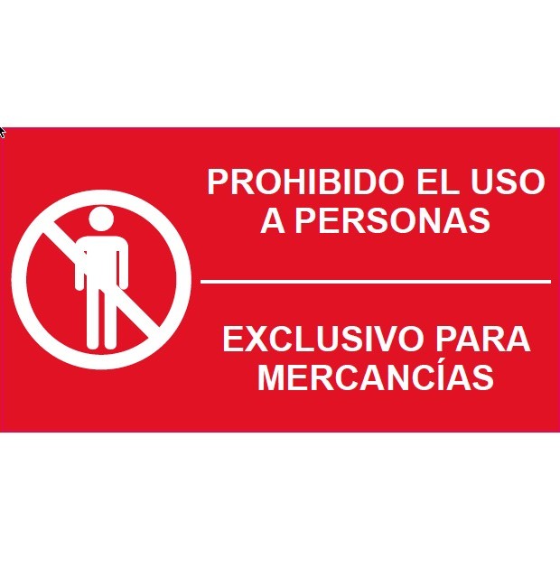 ADHESIVO PROHIBIDO EL USO A PERSONAS