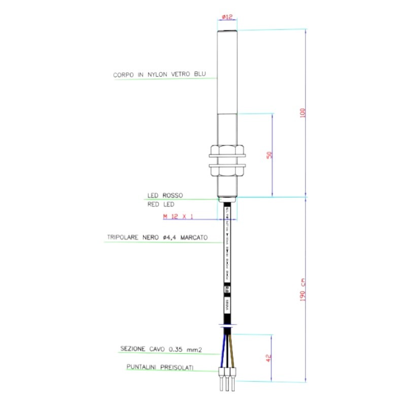 DETECTOR MAGNÉTICO STEM NO PNP EFECTO HALL 3HILOS