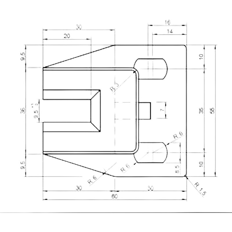 DESLIZADERA GUIADOR CONTRAPESO 70 X 9MM
