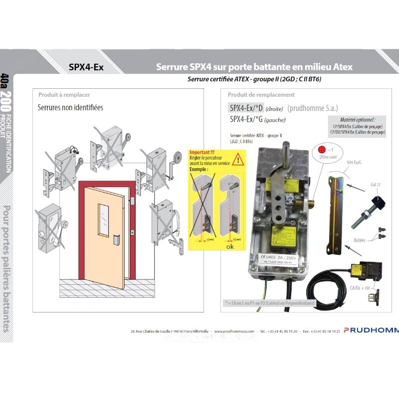 CERRADURA PRUDHOMME ACC.L DCH.A.DEFL.